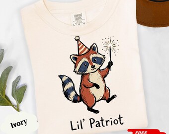 Feral Raccoon Shirt Raccoon 4th July Tee, Funny Raccoon Meme Shirt, Vintage Patriot Gift Idea, Lil' Patriot Graphic Apparel