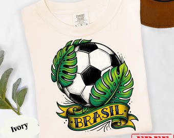 Brasil T Shirt Brazil Soccer Tee, Vintage 2026 Football Shirt, Tropical Brazilian Gift Idea, Retro Brazil Shirt Supporter Top