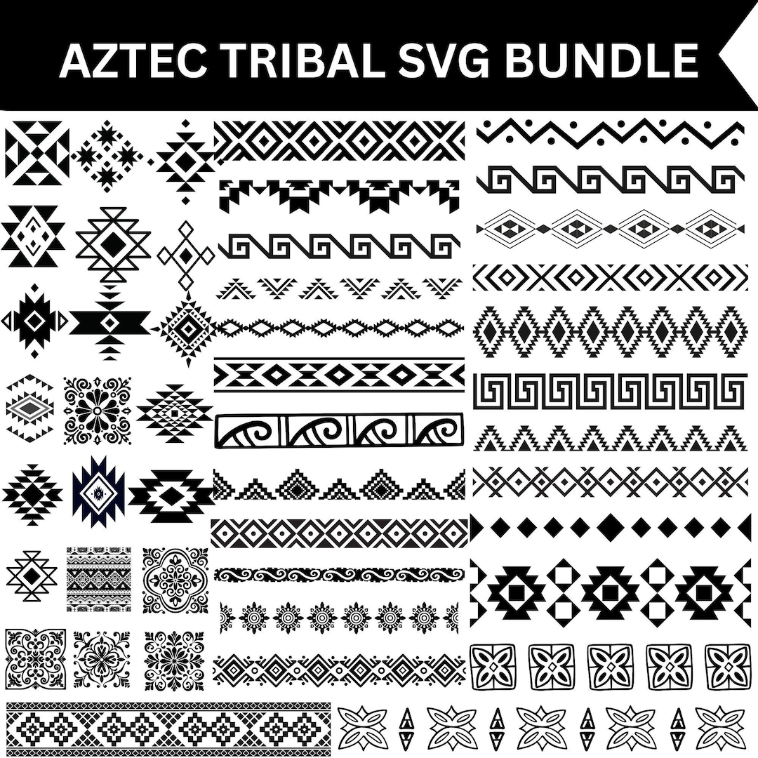 Aztec Svg Bundle,tribal Svg,cut File for Cricut, Silhouette, Digital ...