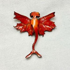 Hand Crafted Leather Dragon Hair Clip / Hairpin / Brooch Leather Dragon Hair Pin - Etsy main image 3