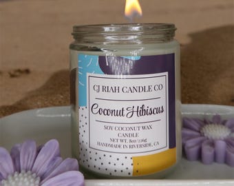 Soy Coconut Wax Candle | Clean-Burning Scented Jar Candle