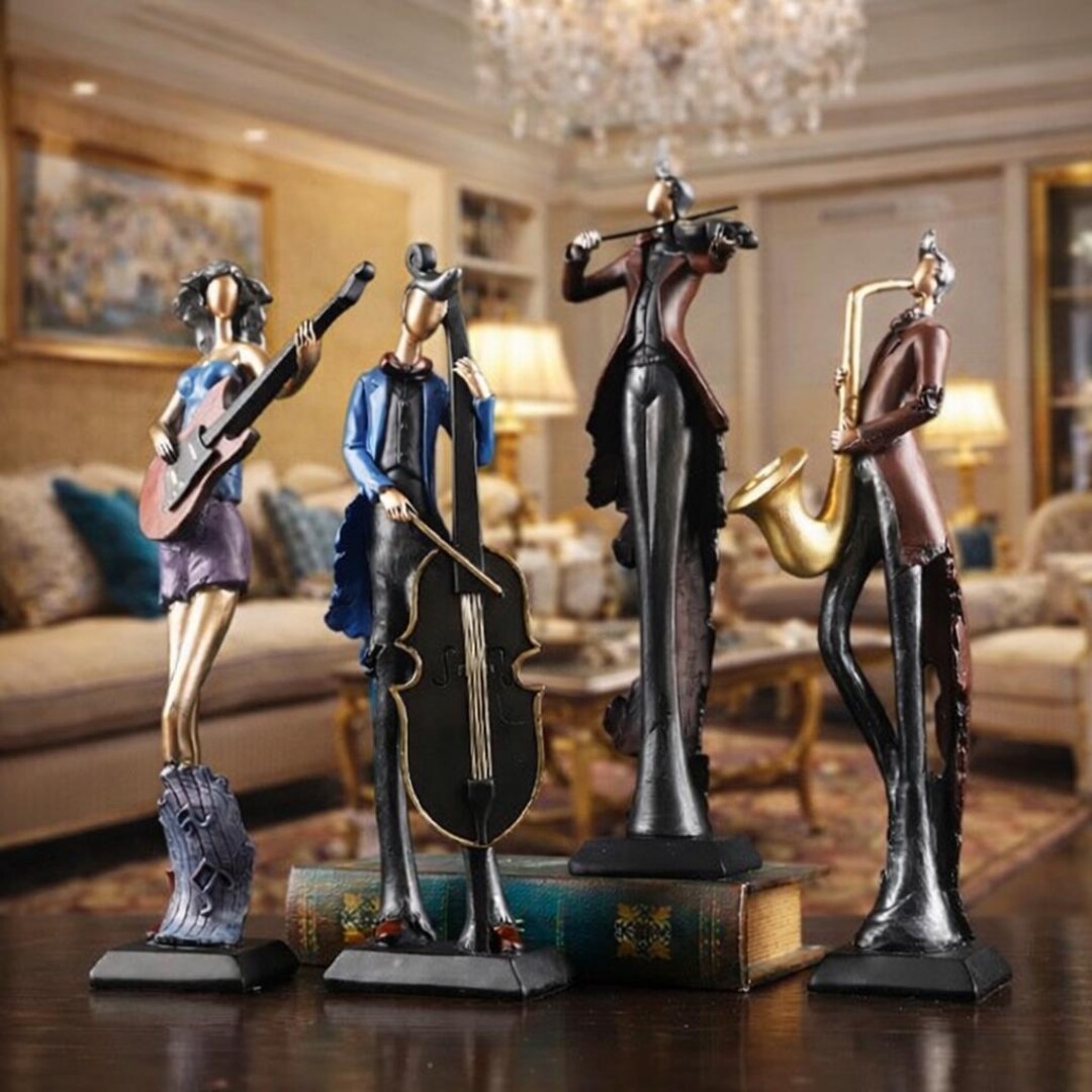 Vintage Musical Instrument Figurine Resin Statue Home Decor - Etsy