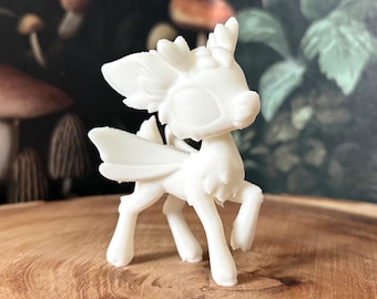 Fantasy Base Figures | Fairy Fawn, Snail Cat, Baby Dragon, Fox (Unpainted) | Leylina Figurines