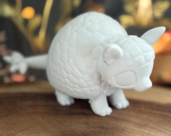 3 Inch Doedicurus Miniature | Unpainted | Armadillo Inspired Fantasy Figurine | 3D printed