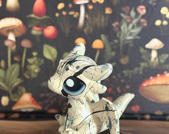 Baby Dragon Figurine| Hand Painted | OOAK |Fantasy Creature | 3D Printed