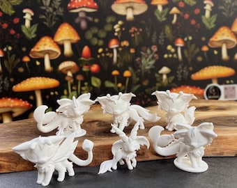 Fantasy Creature | 3 Inch Unpainted | 3D Printed  | Paintable Fairy Familiar Blanks | Alien Base | (Leylina Figurines)