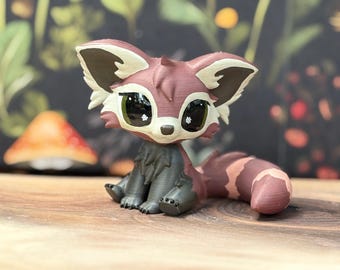 Red Panda Miniature | HandPainted | 3 Inch | 3D Printed | Leylina Figurines