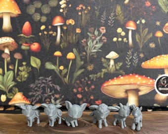 Farm Animal Figurines | Set of 6 (2”) | Unpainted | 3D Printed  | Leylina Figurines
