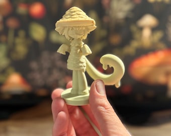 Fantasy Anthro Cat Figurine | Cottagecore Creature (Unpainted) | Leylina Figurines