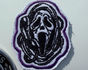 Ghost Face Custom Iron On Patch Scream Horror Macabre