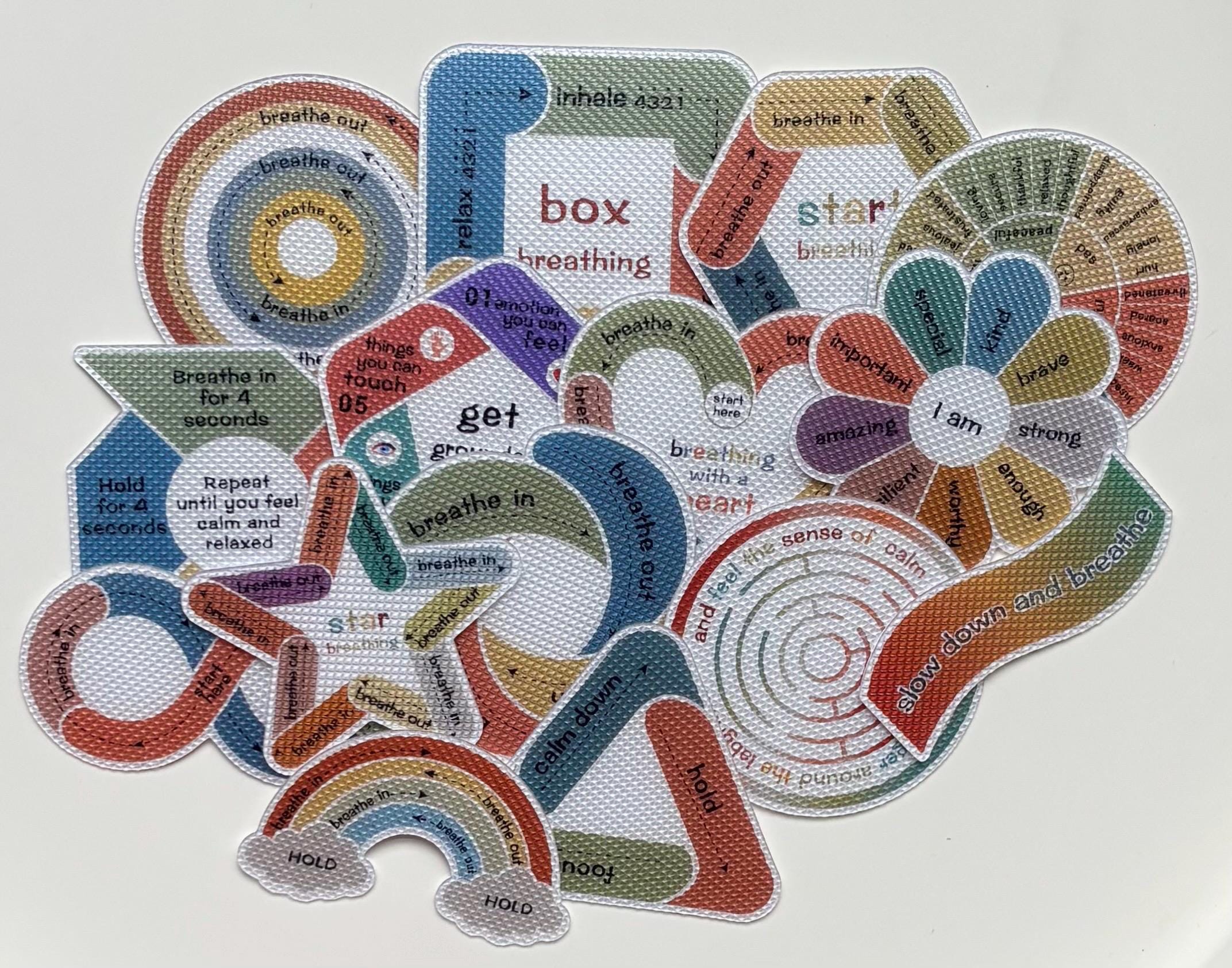 Textured Sensory Calm Strip Sticker Pack – Grounding Fidget Stickers ...