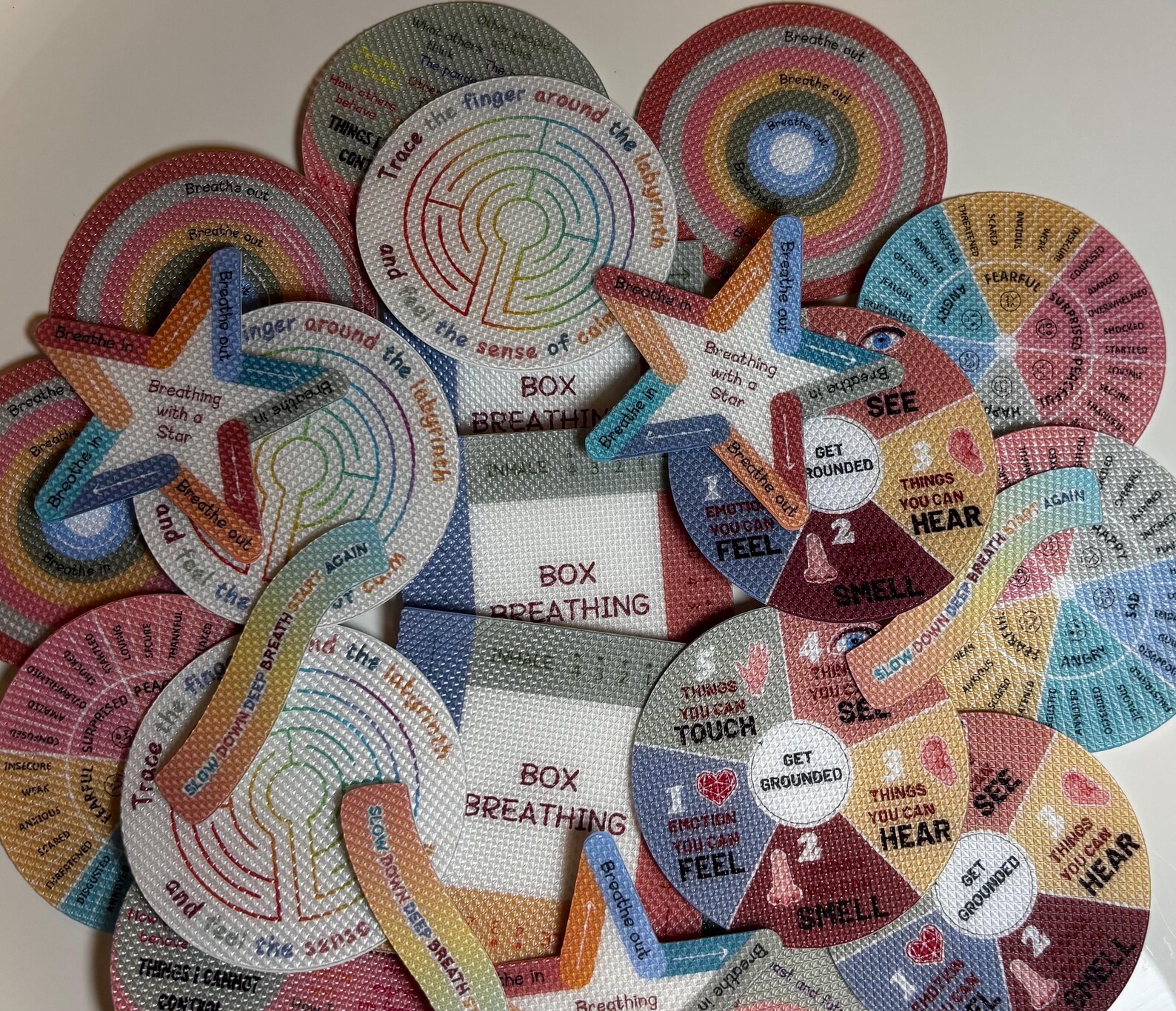 Textured Sensory Calm Strip Sticker Pack – Grounding Fidget Stickers ...