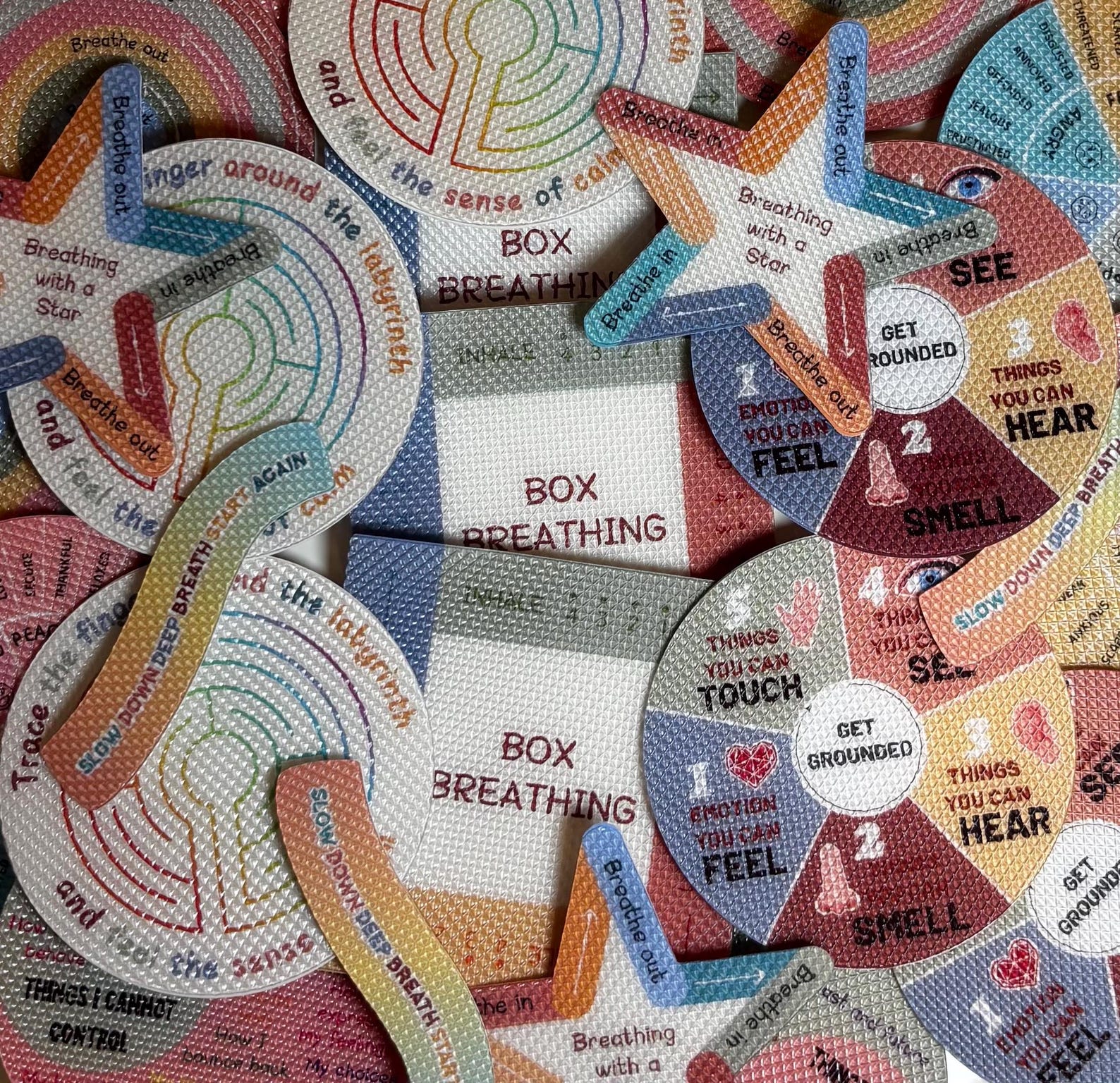 Textured Sensory Calm Strip Sticker Pack – Grounding Fidget Stickers ...