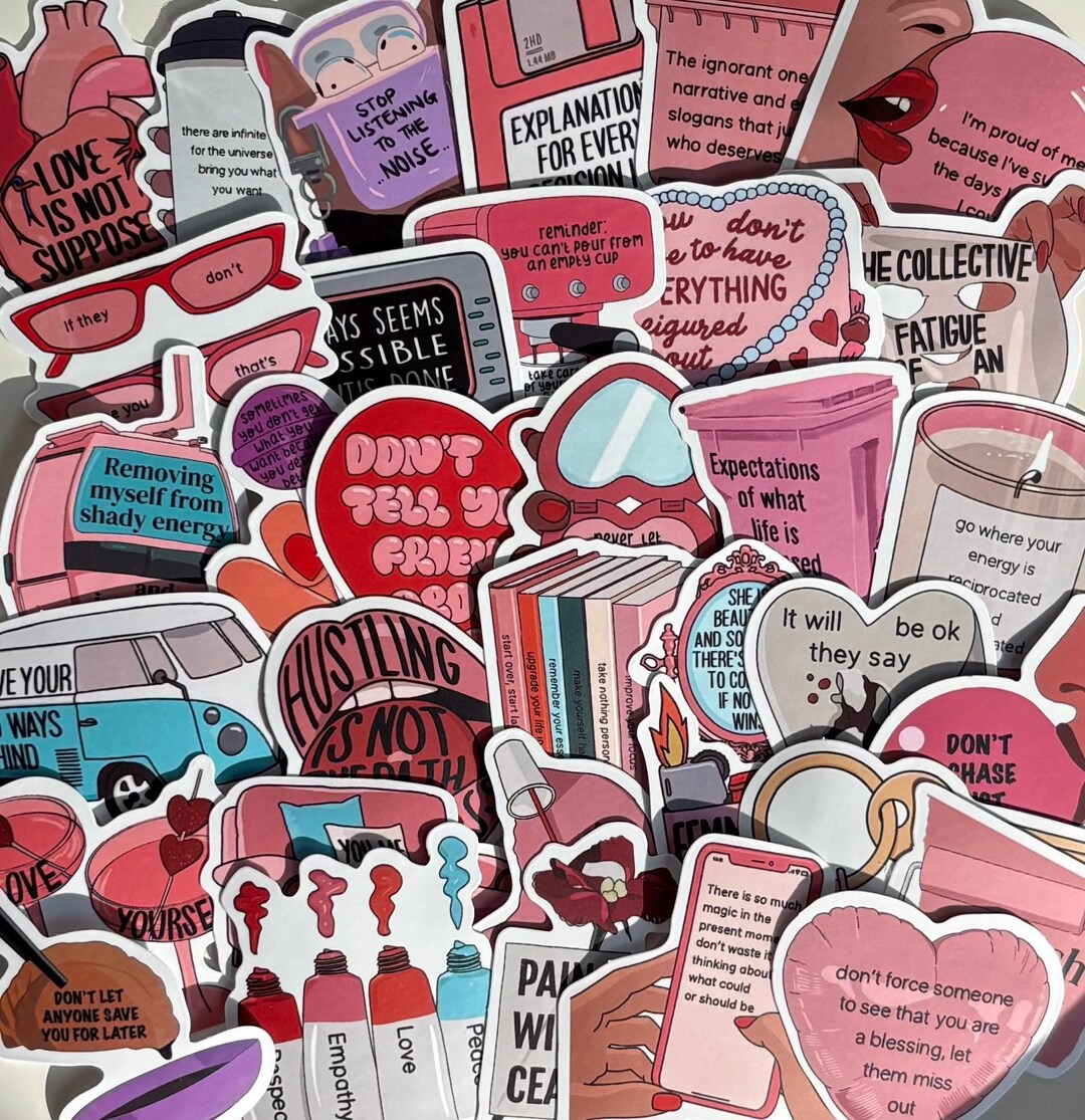 Self Love Sticker Pack – Positive Affirmations, Vinyl Decals (5 Pack ...