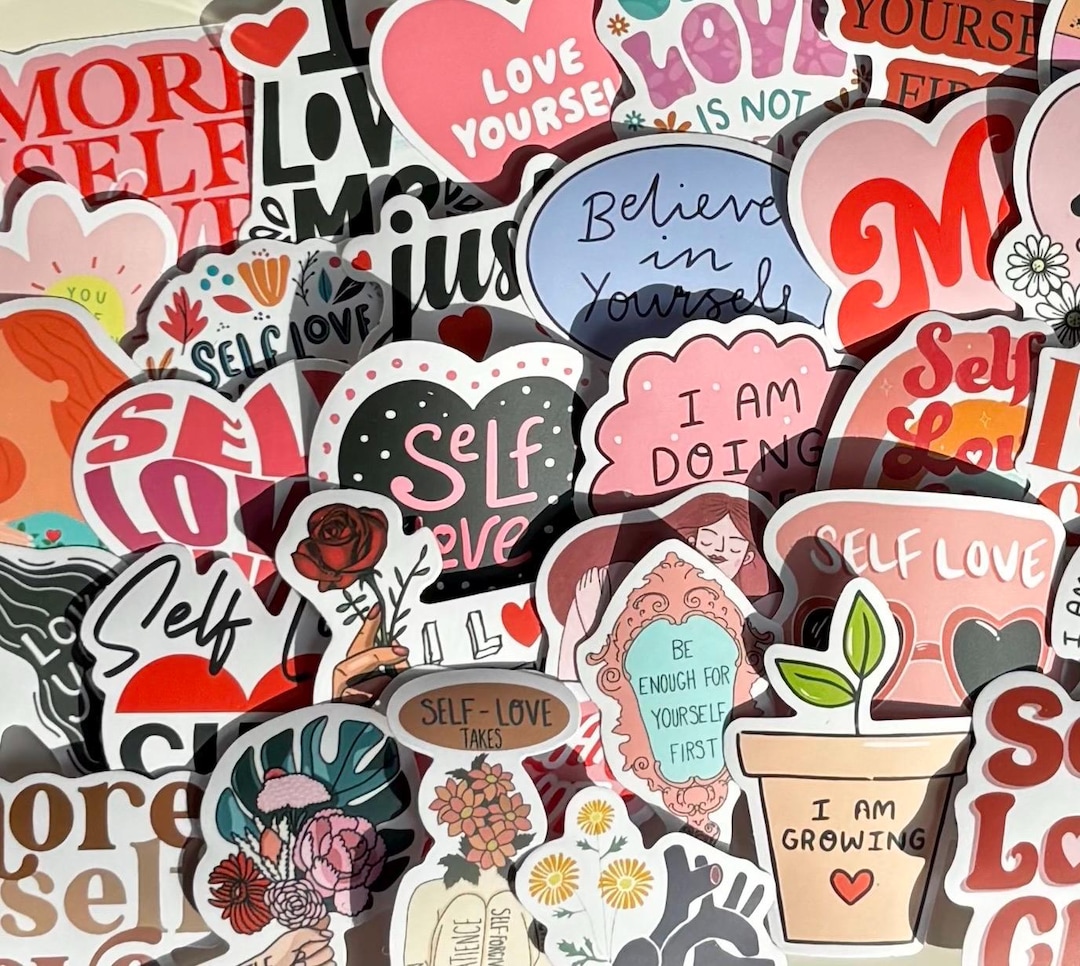 Self Love Sticker Bundle: Positive Affirmation Vinyl Decals (5 Pack) - Etsy