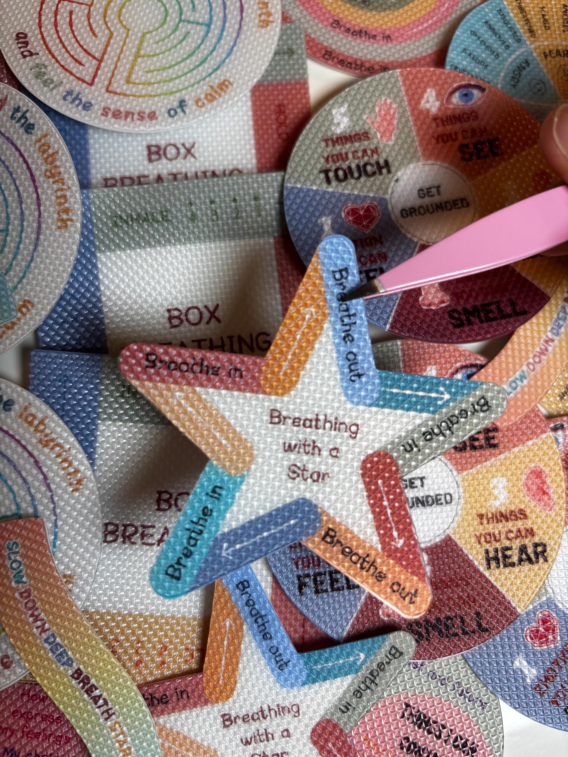 Textured Sensory Calm Strip Sticker Pack – Grounding Fidget Stickers ...
