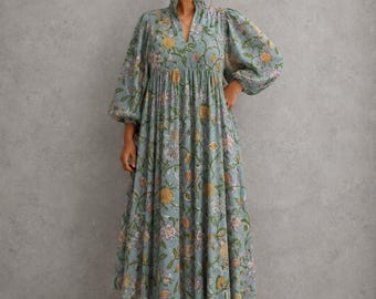 Block Print Dress, Cotton Dresses, Women Dresses, Indian Cotton Dress, Block Print Maxi Dress, Midi Dress, Mini Dress, Bagru Block Print