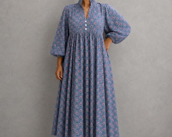 Block Print Dress, Cotton Dresses, Women Dresses, Indian Cotton Dress, Block Print Maxi Dress, Midi Dress, Mini Dress, Bagru Block Print