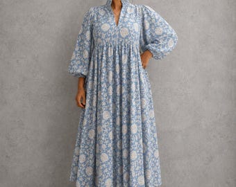 Indian Cotton Dress, Block Print Dress, Dresses for Women, Cotton Maxi Dress, Midi Dress, Mini Dress, Nursing Dress, Cotton Dresses