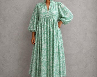 Block Print Maxi Dress, Cotton Dresses for Women, Indian Cotton Dress, Block Print Dress, Women Dresses, Cotton Maxi Dress, Midi Dress,Mini