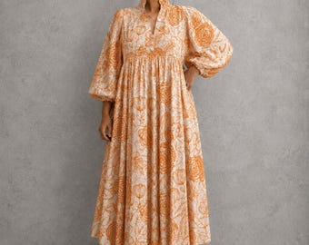 Block Print Maxi Dress, Cotton Dresses for Women, Indian Cotton Dress, Block Print Dress, Women Dresses, Cotton Maxi Dress, Midi Dress,Mini