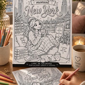 Cozy New York Moments | Cozy NYC Coloring Pages | Relaxing New York Atmosphere | Digital Coloring Book