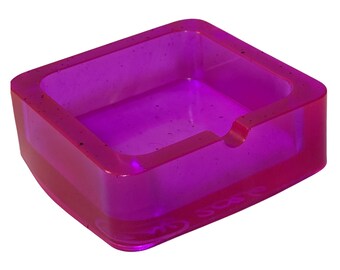 Neon Purple Resin Ashtray | Handmade Stoner Decor | Catchall Tray