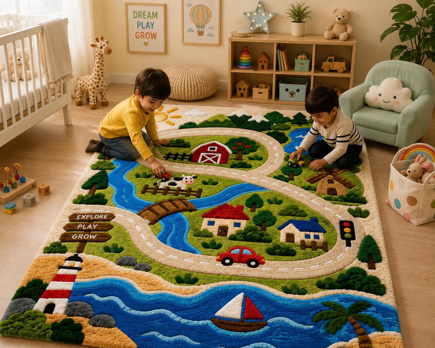 Landscape Play Rug - Etsy