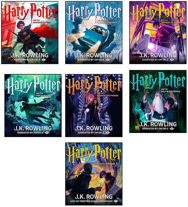 Harry Potter 1-7 Audio Books Read by Stephen Fry | English