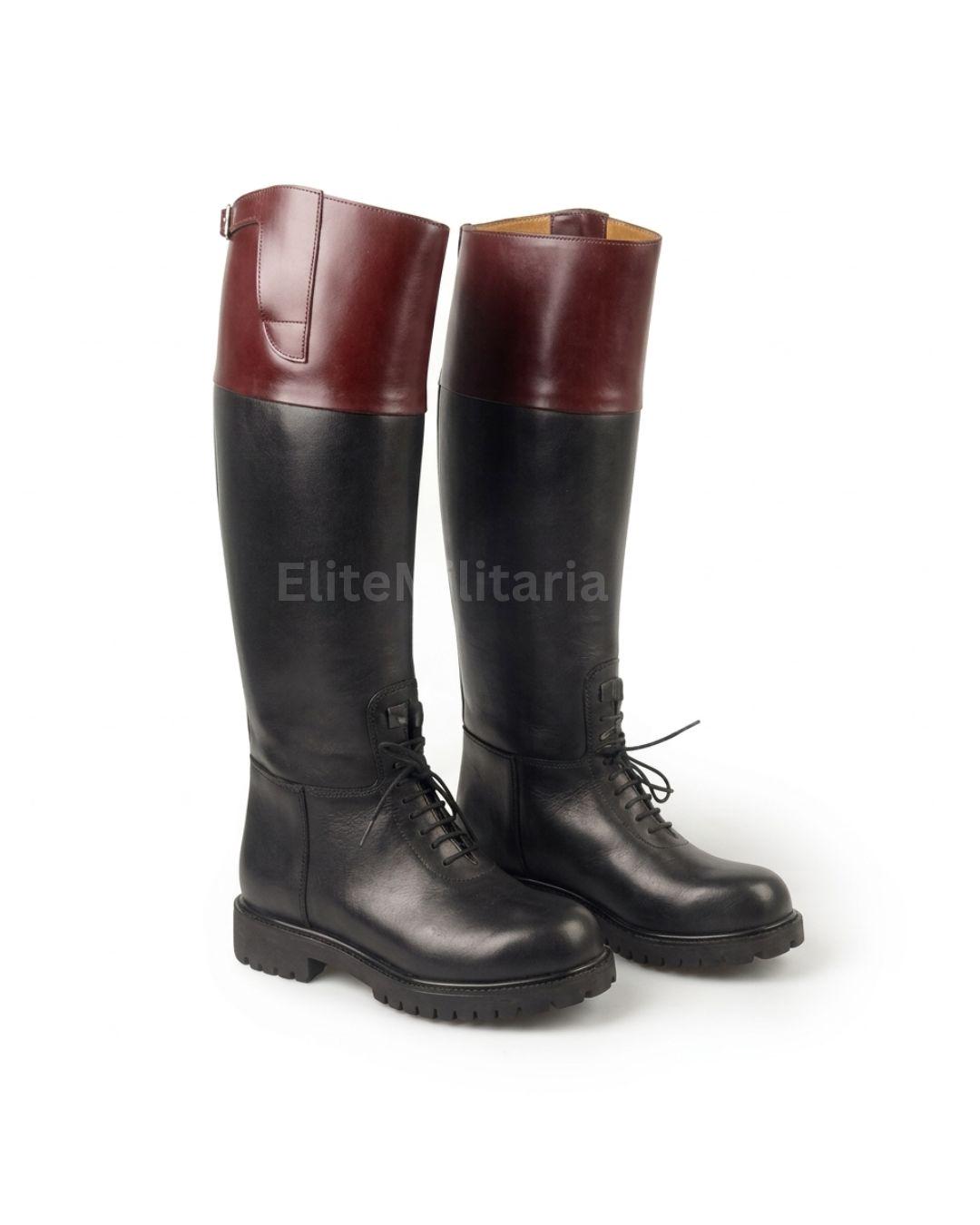 Handmade Leather Colonial Boots: Black Riding Boots for Men, Knee High ...