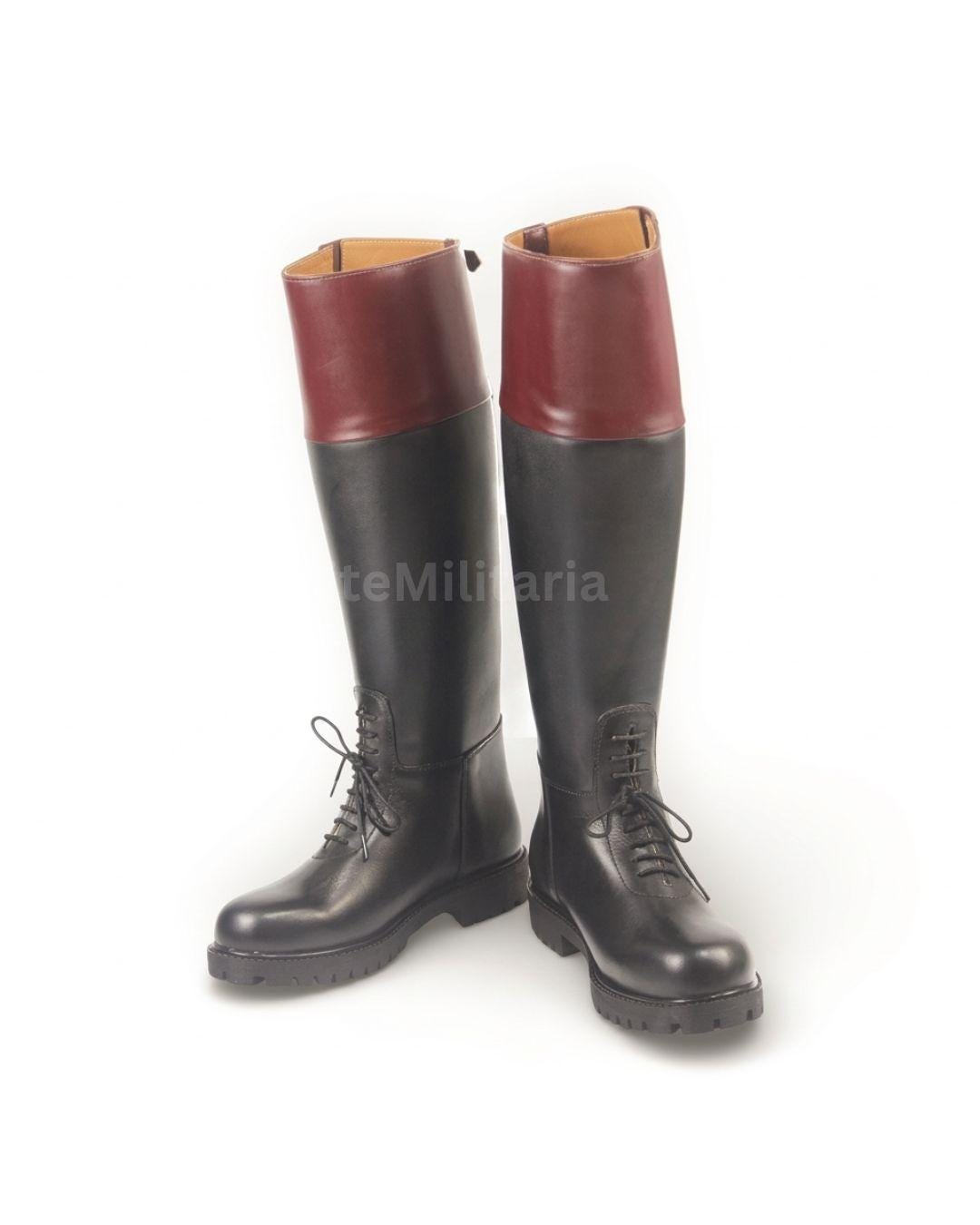 Handmade Leather Colonial Boots: Black Riding Boots for Men, Knee High ...