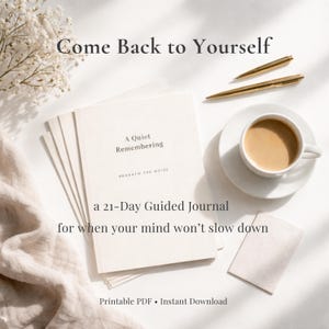 Overthinking and Self-Doubt Journal | Guided Reflection Journal for Clarity, Anxiety Relief & Self-Trust | Printable Mental Reset Workbook