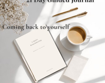 Self Reflection Journal Printable | 21-Day Writing Prompts Journal | Inspirational Quotes for Mindfulness