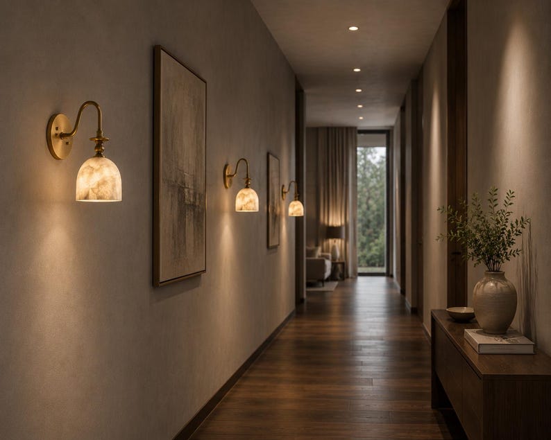 Modern alabaster wall sconce pair in antique brass, luxury bathroom vanity wall light fixture with natural stone shades
Handmade alabaster wall sconces with antique brass finish, mid century modern bathroom vanity lighting pair
Luxury brass wall sconce pair featuring natural alabaster shades for modern bathroom vanity lighting
Mid century modern alabaster wall light pair in antique brass, handcrafted bathroom vanity sconces
Pair of antique brass alabaster wall sconces with warm lighting
