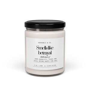 Smells Like Betrayal Candle | 9oz Soy Scented Jar image 20
