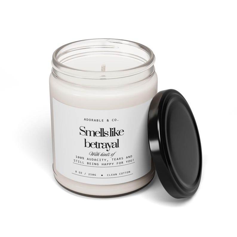Smells Like Betrayal Candle | 9oz Soy Scented Jar image 2