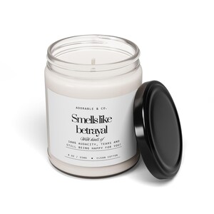 Smells Like Betrayal Candle | 9oz Soy Scented Jar image 6