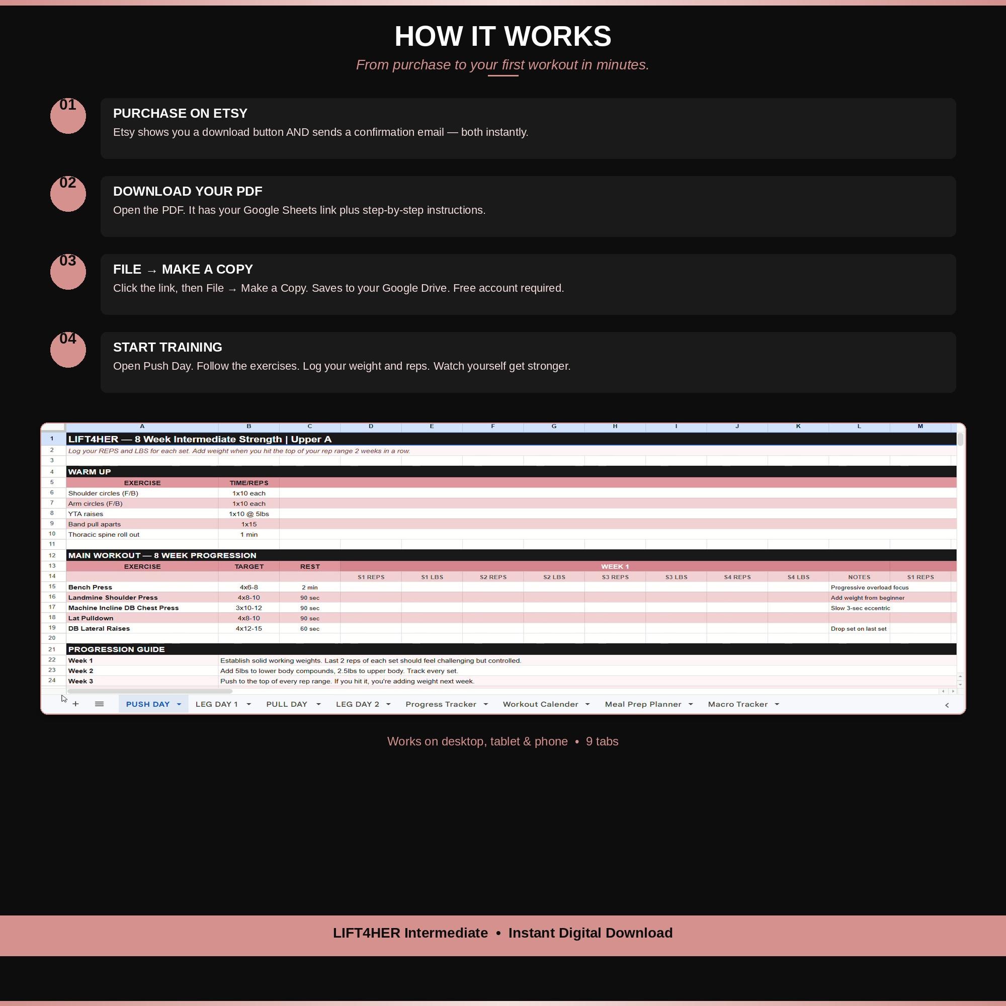 8 Week Intermediate Strength Training Program for Women + Fitness ...