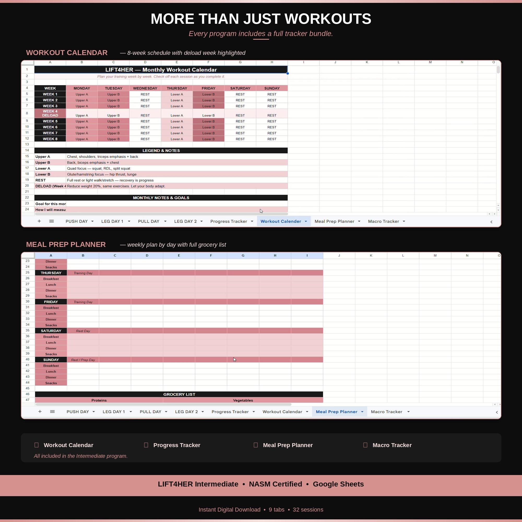 8 Week Intermediate Strength Training Program for Women + Fitness ...