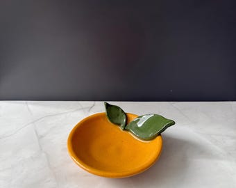 Handmade Orange Ceramic Dish