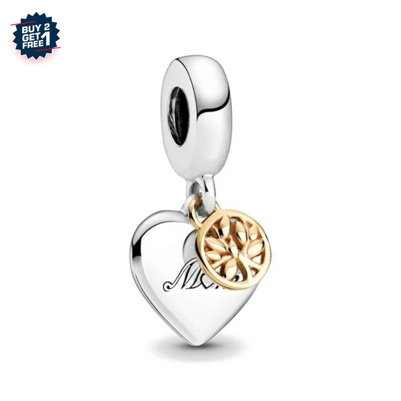925 Sterling Silver Heart Shaped Pink Heart Charm Pendant DIY Women's ...