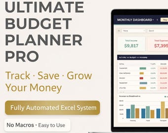 Planificador de presupuesto definitivo PRO / Rastreador financiero en Excel, Método de bola de nieve para el pago de deudas (Descarga digital)