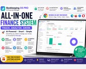AI Bookkeeping App | Small Business Finance Dashboard | Expense & Income Tracker | Invoice -Tax Manager | Instant Download