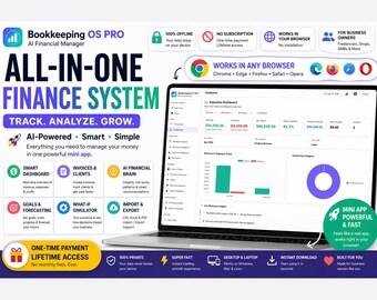 Aplicación de contabilidad con IA / Panel de control financiero para pequeñas empresas / Seguimiento de gastos e ingresos / Gestor de facturas e impuestos / Descarga instantánea