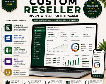 Custom Reseller Inventory & Profit Tracker, Built Just for You | Bonus: Excel Export + Windows App