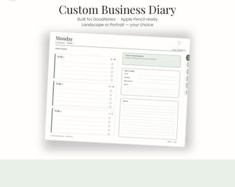 Custom Dog Walker Business Diary | Personalized Digital Planner for GoodNotes | Made-to-Order iPad Planner with Your Logo & Colours