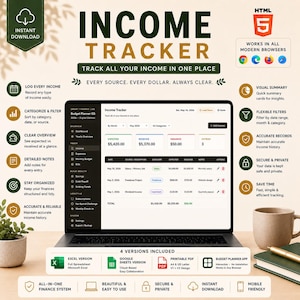 Ultimate Budget Planner Bundle | Personal Finance Dashboard, Expense Tracker, Saving Goal, Debt Payoff | Excel, Google Sheets, HTML App, PDF image 3