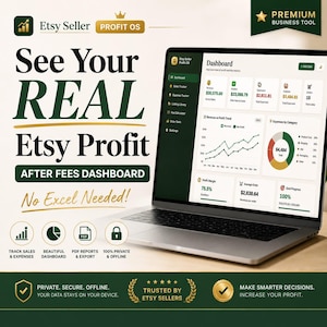Etsy Profit Tracker App | Umsatzsteuer-Dashboard (Digitaler Download)