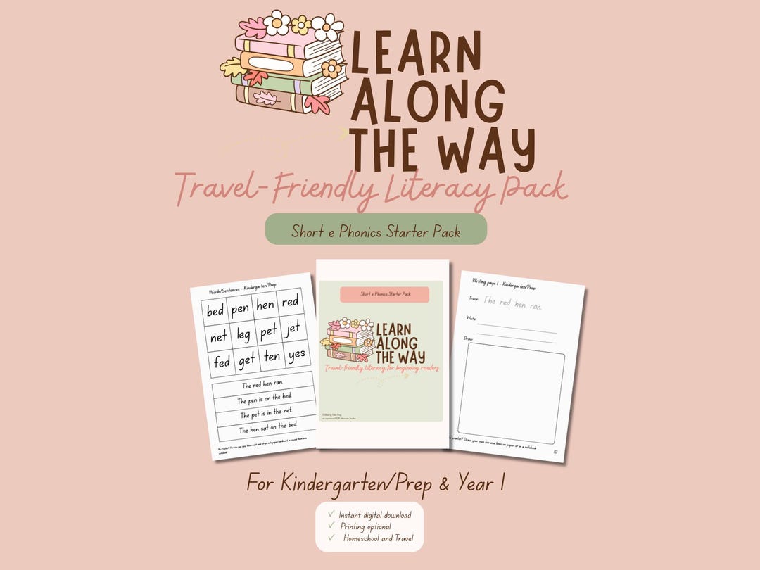 Short E Phonics Worksheets | Kindergarten Decodable Reading Printable ...
