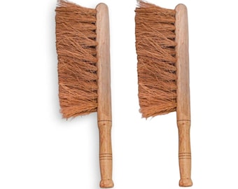 Coconut Coir Cleaning Brush with Wooden Handle | Eco Friendly Scrub Brush | Natural Kitchen, Car & Floor Cleaning Tool